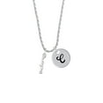 thumbnail image 2 of Delight Jewelry Silvertone Small hope Script Silvertone Script Initial Disc - C - Charm Necklace, 20"+3", 2 of 4