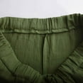 thumbnail image 6 of Mens Casual Linen Pants Loose Fit Straight-Legs Elastic Drawstring Waist Summer Beach Yoga Long Pants Green 01 XXXL, 6 of 7