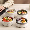 thumbnail image 4 of Lunch Box Portable Insulated Lunch Container Set Stackable Bento Stainless Steel Lunch Container, 4 of 5
