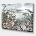 thumbnail image 3 of Designart Retro Flowers By The Sea Side Canvas Wall Art, 3 of 4