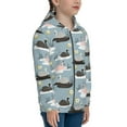 thumbnail image 5 of Kdxio Swan Princess On Lake Pattern Kids Boys Girls Zip Up Hoodie 3D Printed Hooded Sweatshirt Hoody Coat with Pocket 7-12 Y-Small, 5 of 6