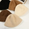 thumbnail image 3 of CoCopeaunts Bucket Hat Foldable Adjustable Wool Bucket Cap Warm Fisherman Caps for Women Teens Girls Solid Color Daily All-Match, 3 of 8