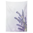 thumbnail image 3 of Ambesonne Lavender Tablecloth Rectangular Table Cover, Fresh Herb Plant Posy, 52"x70", Lavender, 3 of 4