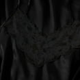 thumbnail image 4 of SwiftWear Women's 4-Piece Stretchy Satin Pajama Set Lace Trim Robe Nightgown Cami & Shorts Plus Size Sleepwear for Spring & Fall​, Black, 4 of 7