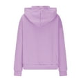 thumbnail image 5 of HongQid Women's Fall Casual Hoodies Trendy Long Sleeve Sweatshirt Hooded Pullover Half Button Tops with Pocket, 5 of 6