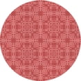 thumbnail image 1 of Ahgly Company Tapis d'Intérieur Ronds Transitionnels Rouges Lavables à la Machine, 7 Pieds Rond, 1 of 7