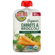 Earth's Best Organic Stage 2 Baby Food, Carrots & Broccoli, 3.5 oz Pouch