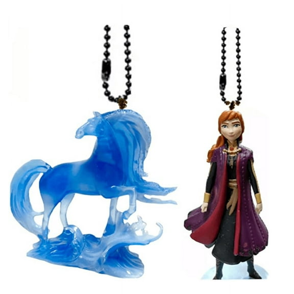 Nokk Elsa’s Horse 4” & Princess Anna Purple Pvc Keychain Dangler Ornament Figure