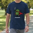thumbnail image 4 of Huzzah Frog Knight Sword Meme Quote T-Shirt – Funny Fantasy Humor – Unisex Casual Wear, 4 of 6