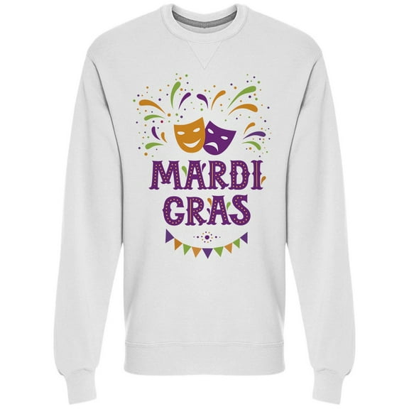 Mardi Gras: Banner Sweatshirt Men -Image by Shutterstock, Male Small
