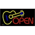 thumbnail image 1 of 12"x24" ABC LED Signs Music Open LED Sign w/Flashing Controller - Standard Outdoor/Indoor, 1 of 1