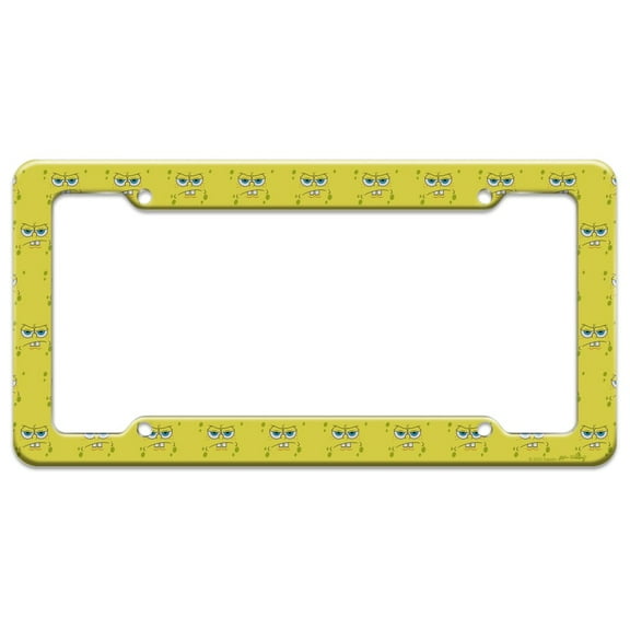 Spongebob Angry Face License Plate Tag Frame