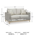 thumbnail image 3 of Signature Design by Ashley Seton Creek Gray Outdoor Loveseat with Cushion, 3 of 11