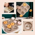 thumbnail image 2 of Huayishang Cake Pop Mold 6-In-1 Donut Mold Non-Stick Round Muffin Cake Mold, Kitchen Essentials Clearance Sale Gold, 2 of 9