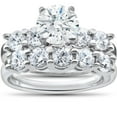 thumbnail image 1 of 2 3/4 ct Diamond Engagement Ring Matching Five Stone Wedding Band White Gold 14k, 1 of 2