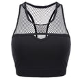 thumbnail image 1 of Mujer Yoga Fitness Stretch entrenamiento camiseta sin mangas malla costura acolchado sujetador deportivo (M), 1 of 8