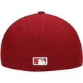 thumbnail image 4 of Men's New Era Cardinal Los Angeles Dodgers White Logo 59FIFTY Fitted Hat, 4 of 5