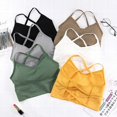 thumbnail image 4 of Coxcy-Sujetador deportivo con tirantes cruzados para mujer, Top deportivo sin costuras con realce, Top corto para Yoga, gimnasio, Top deportivo transpirable, 4 of 4