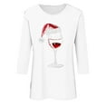 thumbnail image 4 of RKSTN Sweat-Shirt pour Femmes Mode Imprimé Décontracté Col Rond Pull Manches 3/4 Haut Chandail en Molleton de Noël, 4 of 4