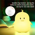 thumbnail image 4 of Yuede Kids Night Light (Silicone Light) USB Rechargeable Penguin Night Light, 9 Color Change Sensitive Tap Control for Baby/Kids/Adult Bedroom, Remote Control, 4 of 9