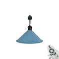 thumbnail image 1 of FSLiving Adjustable Angle H-Type Track Pendangt Light,E26 Matte Black Base with Blue Metal Shade,Remote Control Dimmable Color Changing Timing Lamp for Home Kitchen Farmhouse,Customizable - 1 Light, 1 of 7