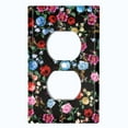 thumbnail image 2 of Metal Light Switch Plate Outlet Cover Colorful Floral Garden Wallpaper ROS034, 2 of 13