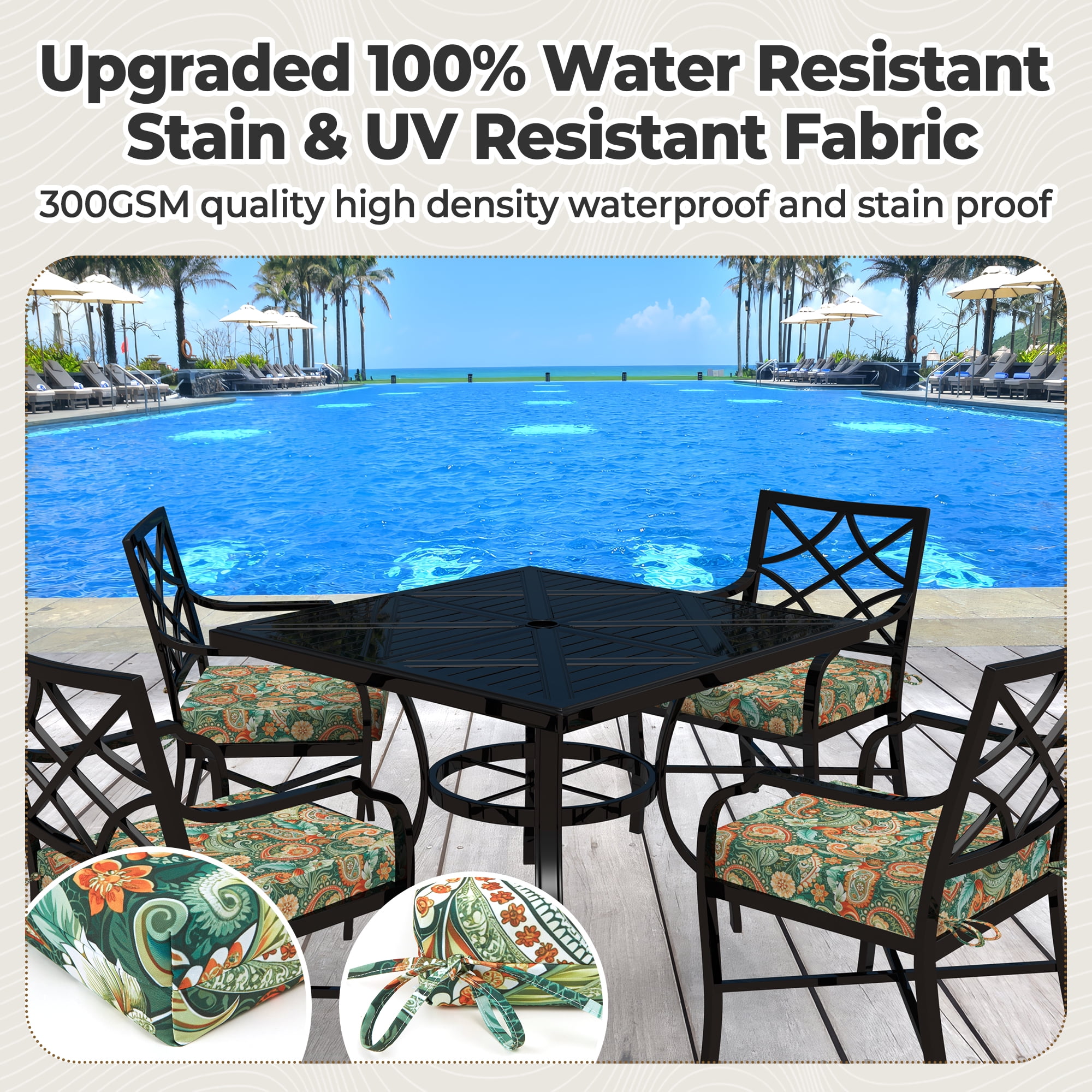 UNIKOME Outdoor Chair Cushions, PF