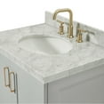 thumbnail image 3 of Ariel Taylor 31 In. Oval Sink Vanity With Carrara White Marble Countertop In Grey, 3 of 10