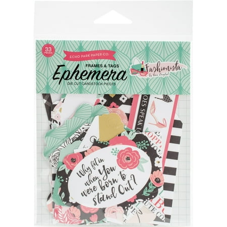 - Fashionista Cardstock Die-Cuts 33/Pkg Frames & Tags