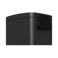 thumbnail image 2 of Stainless Steel Kitchen Trash Can Combo Set – 13.2 & 2.6 Gallon with Removable Inner Buckets, Rectangular Step-On Garbage Bins, Soft-Close Lids – Black, 2 of 8
