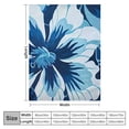 thumbnail image 4 of Creowell Hawaiian Aqua Hibiscus Flower Print Flannel Throw Blanket, Super Soft Lightweight Bed Blanket for Kids Women 40x50in, 4 of 6
