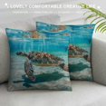thumbnail image 3 of Orinice Throw Pillow Case Sea Turtles Cotton Linen Square Cushion Cover Standard Pillowcase for Men Women Kids Home Decorative Sofa Armchair Bedroom Livingroom  White, 3 of 5