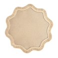 thumbnail image 2 of Round Jute Placemats, 15 Inch Diameter Woven Placemat, Fringed Placemat with Scalloped Edge, Heat Resistant Mat for Hot Dishes, Yellow Washable Stain Resistant Fabric Table Accent, 2 of 6