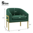 thumbnail image 5 of Andeworld Accent Chair Arm Chair Upholstered Chair Living Room Chair Leisure Chair with Metal Frame Legs for Home Kitchen Bedroom Reading Office（Green）, 5 of 6