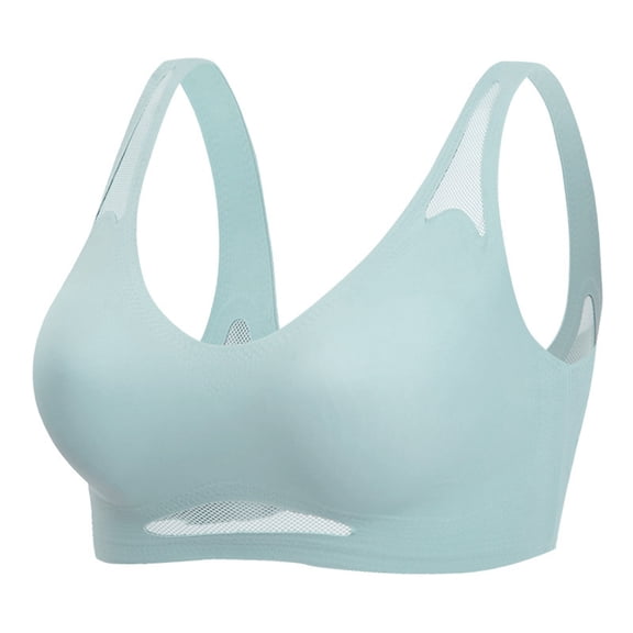 Ohufall Womens Push Up Everyday Bras For Women No Underwire Smooth Wireless Brassiere Full Coverage Comfortable V Neck T-Shirt Basic Bras