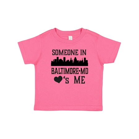 

Inktastic Baltimore Maryland Someone Loves Me Skyline Gift Baby Boy or Baby Girl T-Shirt