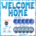 thumbnail image 4 of Welcome Home Decorations Blue, Welcome Home Foil Balloons 12inch Latex Balloons for Welcome Home Party Baby Shower Military Homecoming Housewarming Party Supplies, 4 of 5