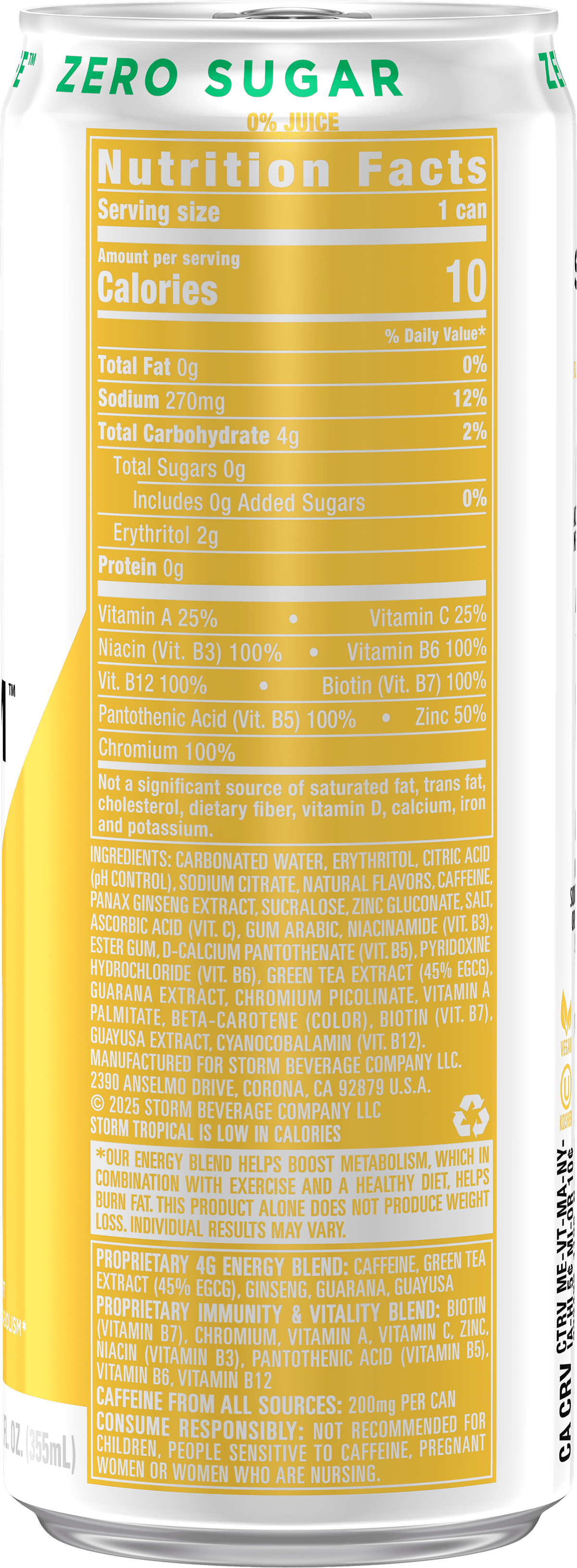 Storm Tropical 12 fl oz, 12 cans
