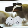 thumbnail image 4 of jinwen 2Pcs Mirror dices Soft Hanging dices Model for Ornament Decoration white, 4 of 9