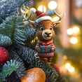thumbnail image 5 of chaungfeng 3.1 Inches Acrylic Reindeer Pendant, Christmas Tree Hanging Ornament, for Window Display, Gift Exchange, Holiday Decor, 5 of 6