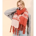 thumbnail image 2 of Kukuzhu Women's Woven Fringed Scarf Geometric Pattern Knitted Thermal Scarf Student Shawl, 2 of 4