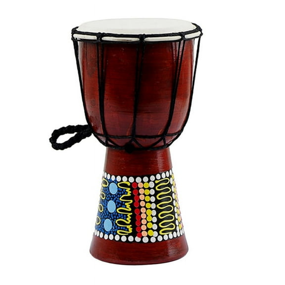 5 Inch Professional Hand Drum Good Sound Percussion Musical Instrument,1 x African Drum,Dark Wood