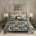 thumbnail image 3 of Twin Falls Oversized 4 Piece Quilt Set Brown/Blue King/Cal King, 3 of 5