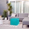 thumbnail image 3 of Gouchee Home Cube Soleil Outdoor/Indoor Peacock Ottoman Pouf – Waterproof Cube Pouf with Polystyrene Bead Filling, Lightweight Modern Seating for Patio, Deck, or Living Room, 3 of 5
