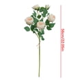 thumbnail image 3 of Real Touch Roses Artificial Flowers Fake Peonies with Long Stem Realistic Faux Peonies Flower for Wedding Party Home Table Centerpieces Decorations, 3 of 5