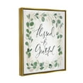 thumbnail image 5 of Stupell Industries Blessed & Grateful Botanical Eucalyptus Border Calligraphy Graphic Art Metallic Gold Floating Framed Canvas Print Wall Art, Design by Caverly Smith, 5 of 5