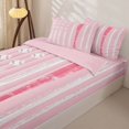 thumbnail image 3 of Homewish Pink Baseball Kids Zipper Twin Comforter Sets with Fitted Sheet and 2 Pillowcases, Est Sports Sleep Zipper Bedding Set, Pink Reversible, 4-Piece, 3 of 6
