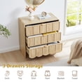 thumbnail image 5 of Weselon 3 Drawer Dresser for Bedroom, Modern Wave Panel Chest of Drawers, Closet Storage Cabinet, Oak, 5 of 10