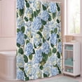 thumbnail image 5 of Shower Curtain Blue Hydrangea Floral Shower Curtains for Bathroom Decor, Waterproof Polyester Shower Curtain Set with Hooks, Standard Size 72" x 72" Watercolor Flowers, 5 of 9