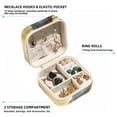 thumbnail image 2 of Sea Mew Travel Portable Square Jewelry Box Organizer: Ideal Solution for Rings, Earrings, Necklaces, Bracelets, and More! Gift for Girls and Women., 2 of 6